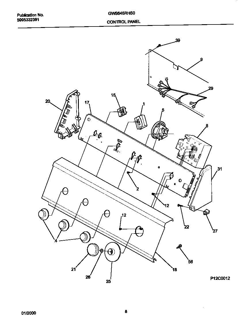 P12C0012 CONTROL PANEL