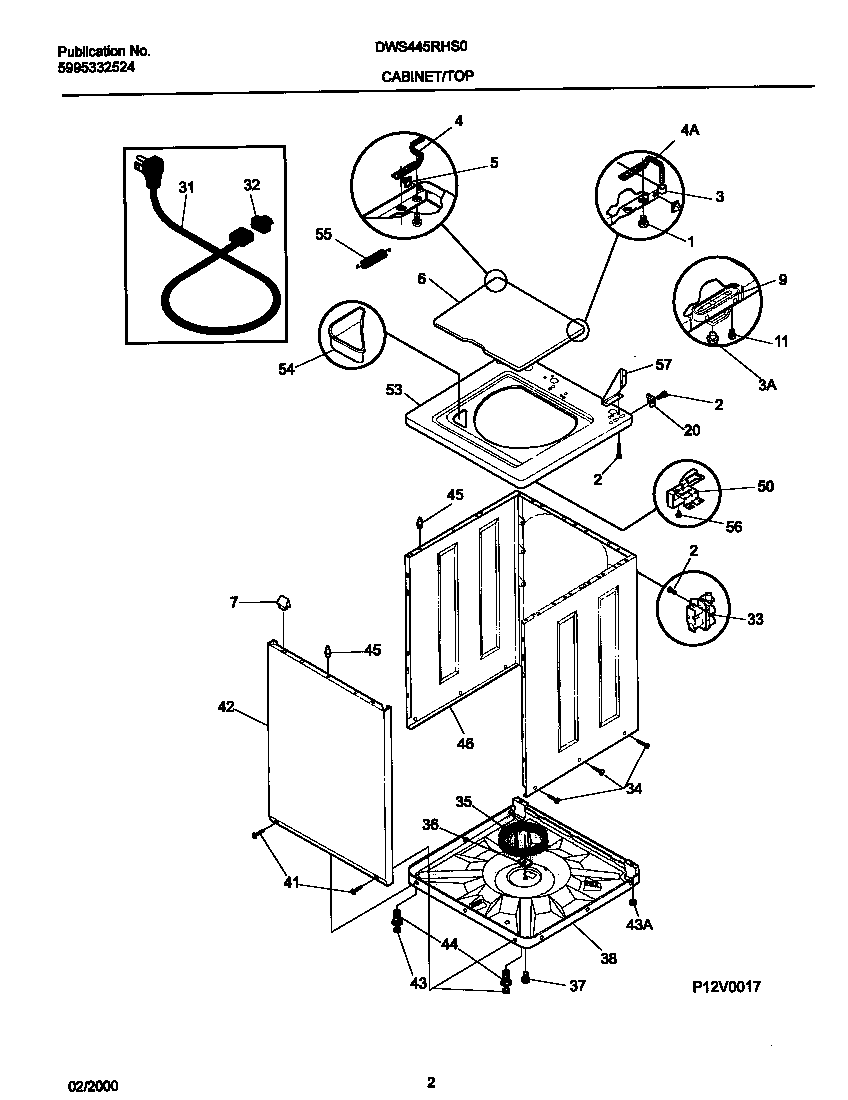 P12L0021 WSHR CAB,TOP