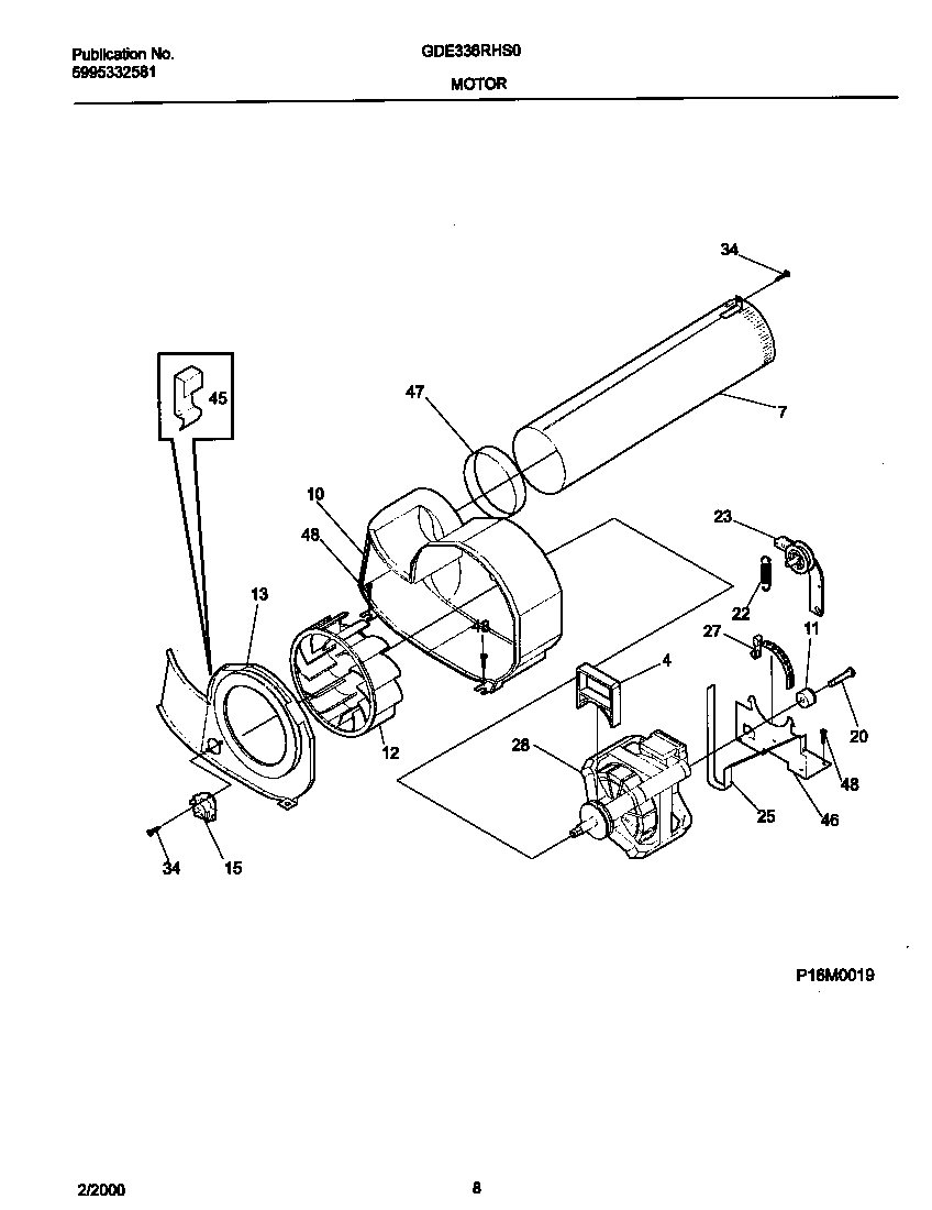 P16m0019 motor,blower