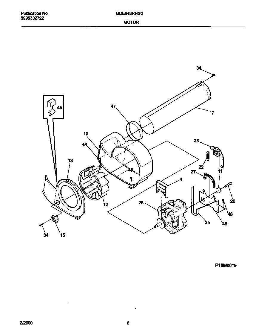P16m0019 motor,blower