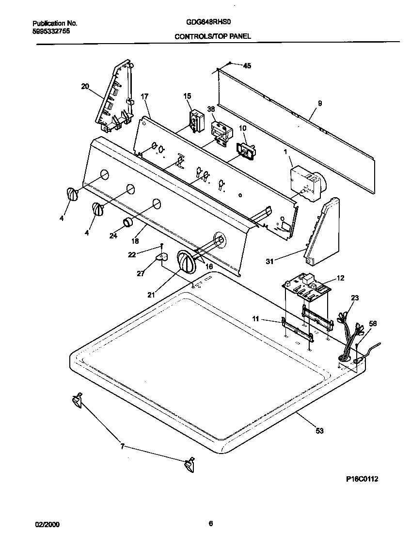 P16C0112 CONTROL PANEL