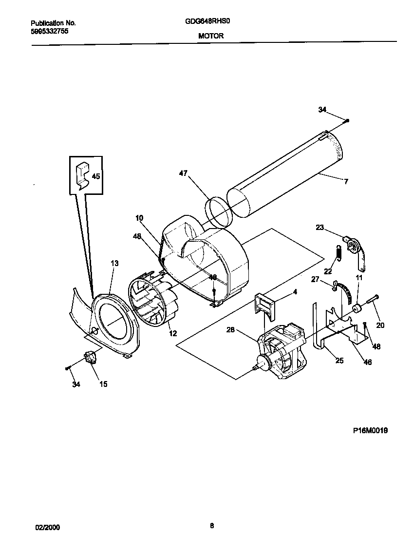 P160019 motor,blower