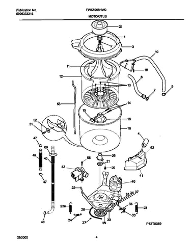 P12t0059 wshr mtr,hose