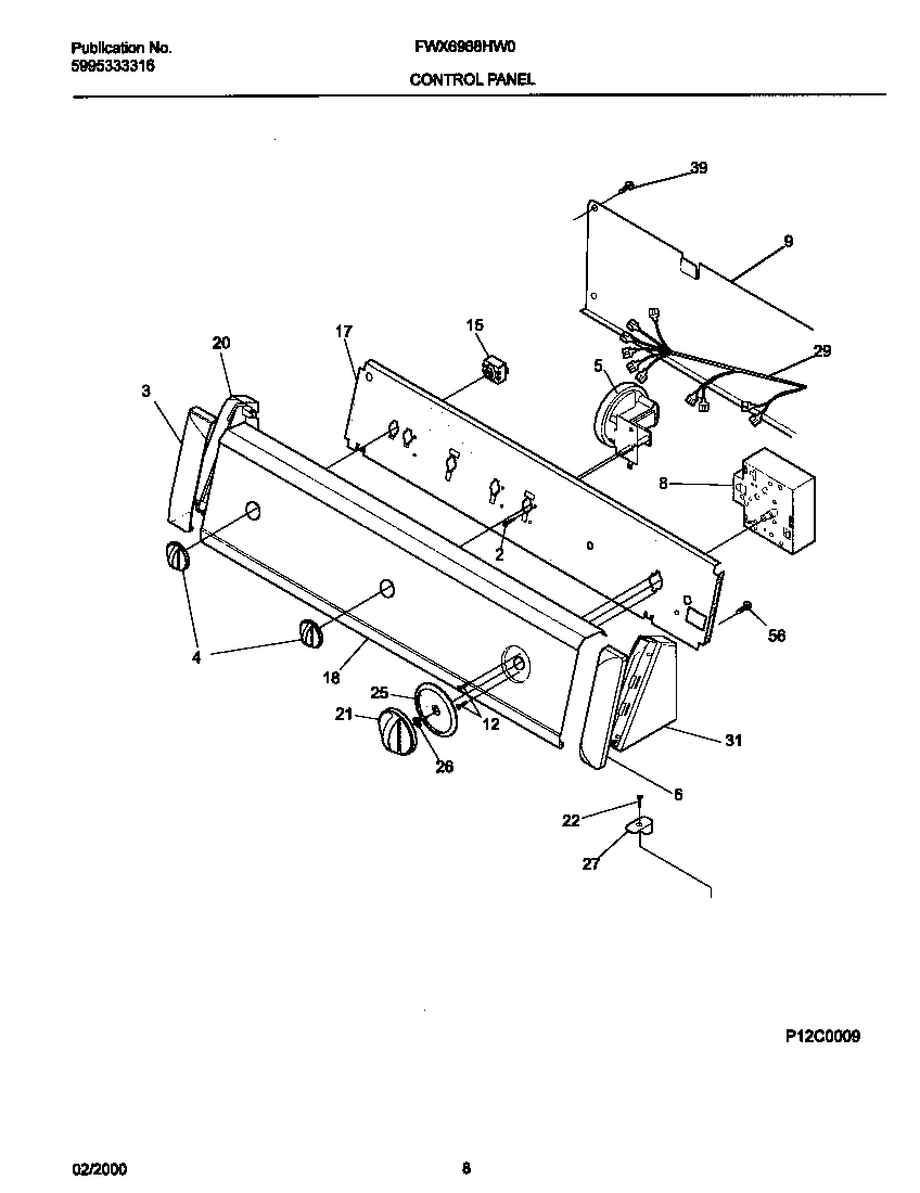 P12C0009 CONTROL PANEL