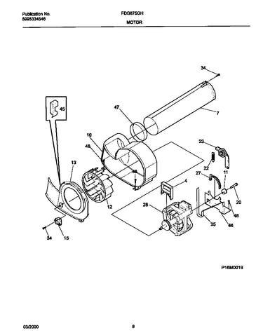 P16m0019 motor,blower