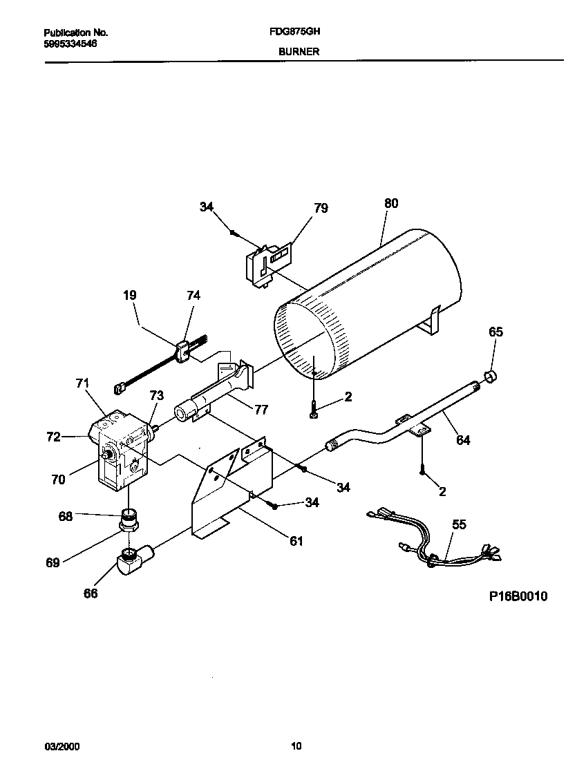 P16b0010 burner,valve