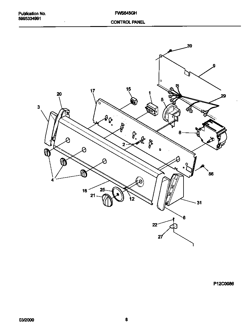 P12C0086 CONTROL PANEL