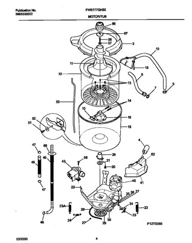 P12t0056 wshr mtr,hose