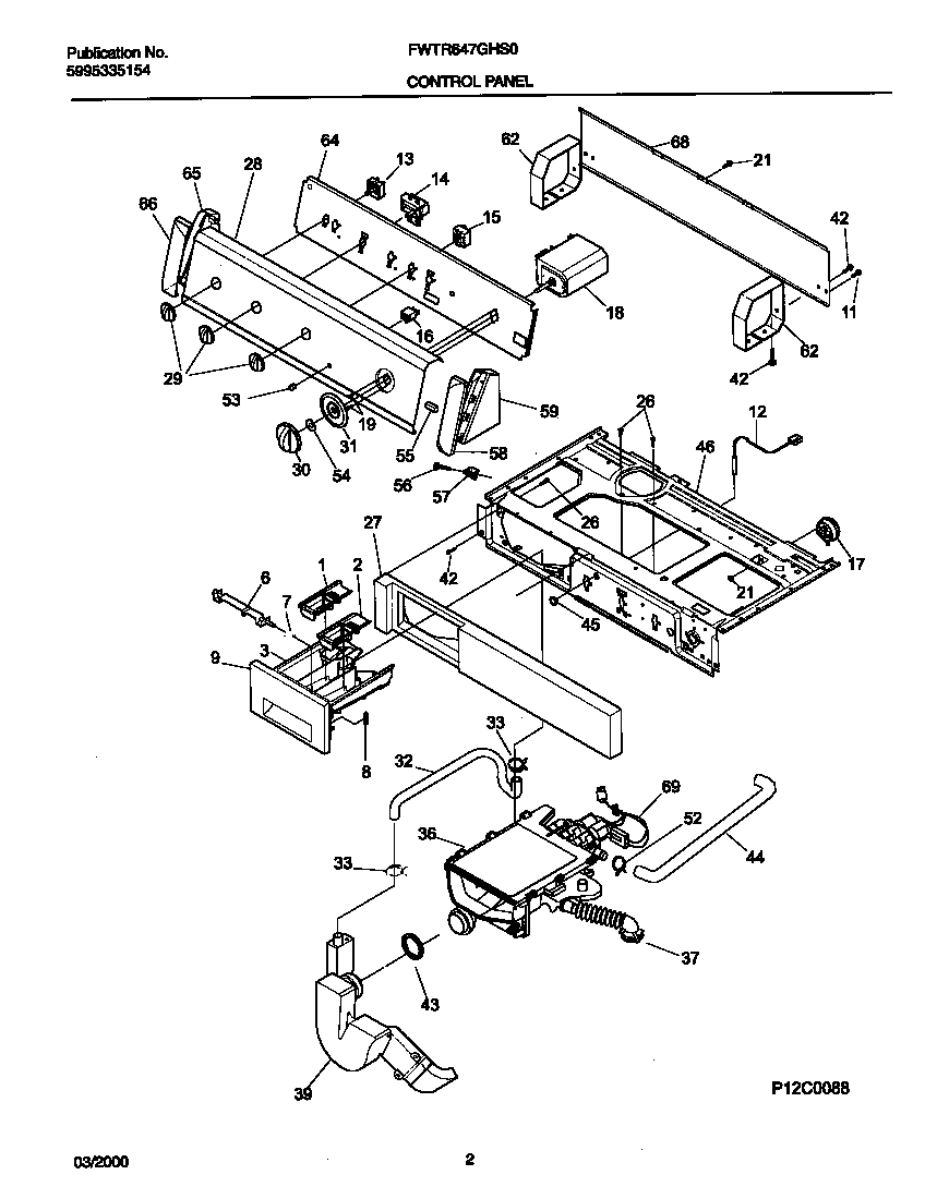 P12V0019 WSHR CAB,TOP