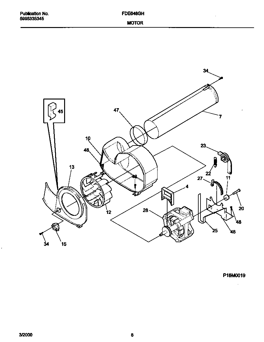 P16m0019 motor,blower