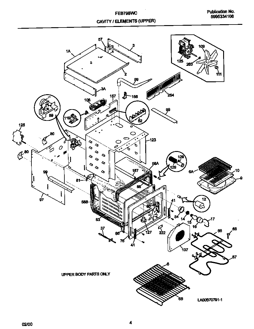 Upper cavity/elements