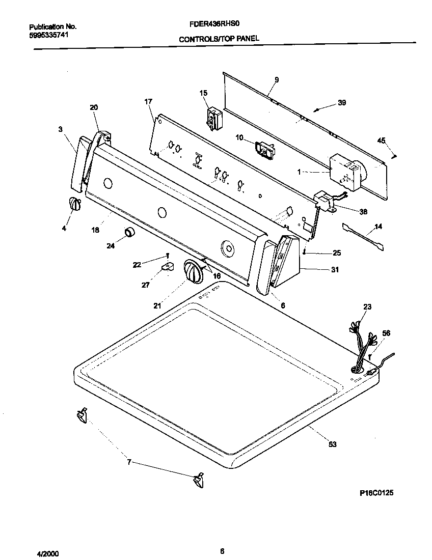 P16C0125 CONTROL PANEL