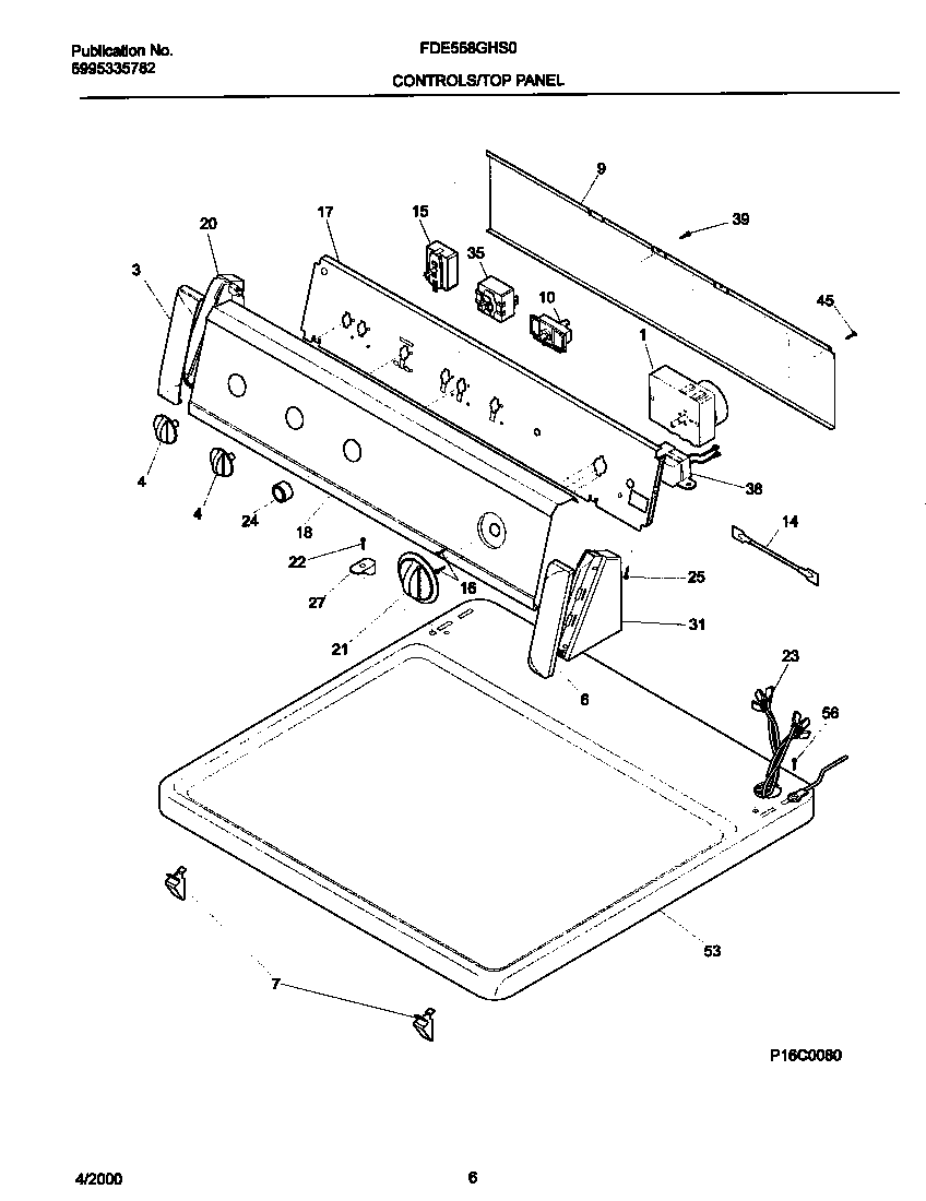 P16C0080 CONTROL PANEL