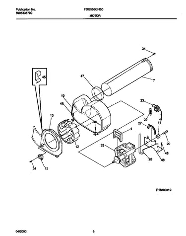 P16m0019 motor,blower