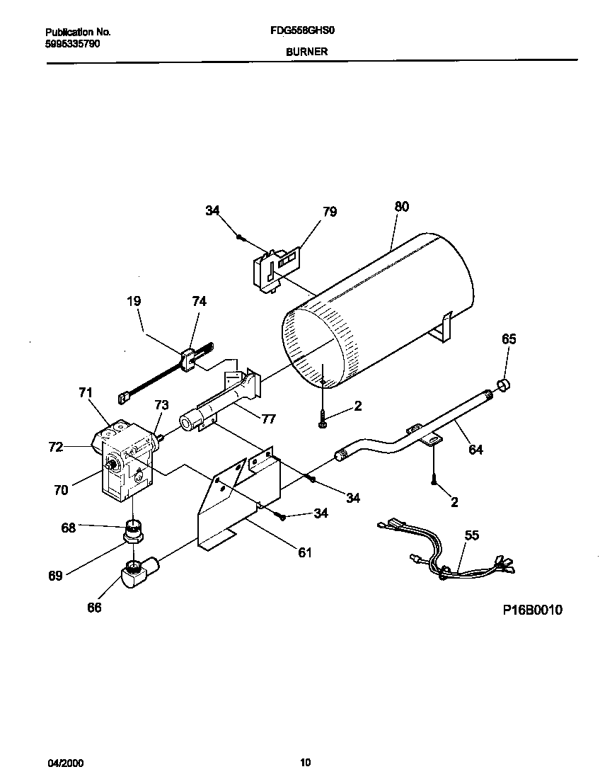 P16B0010 BURNER,VALVE