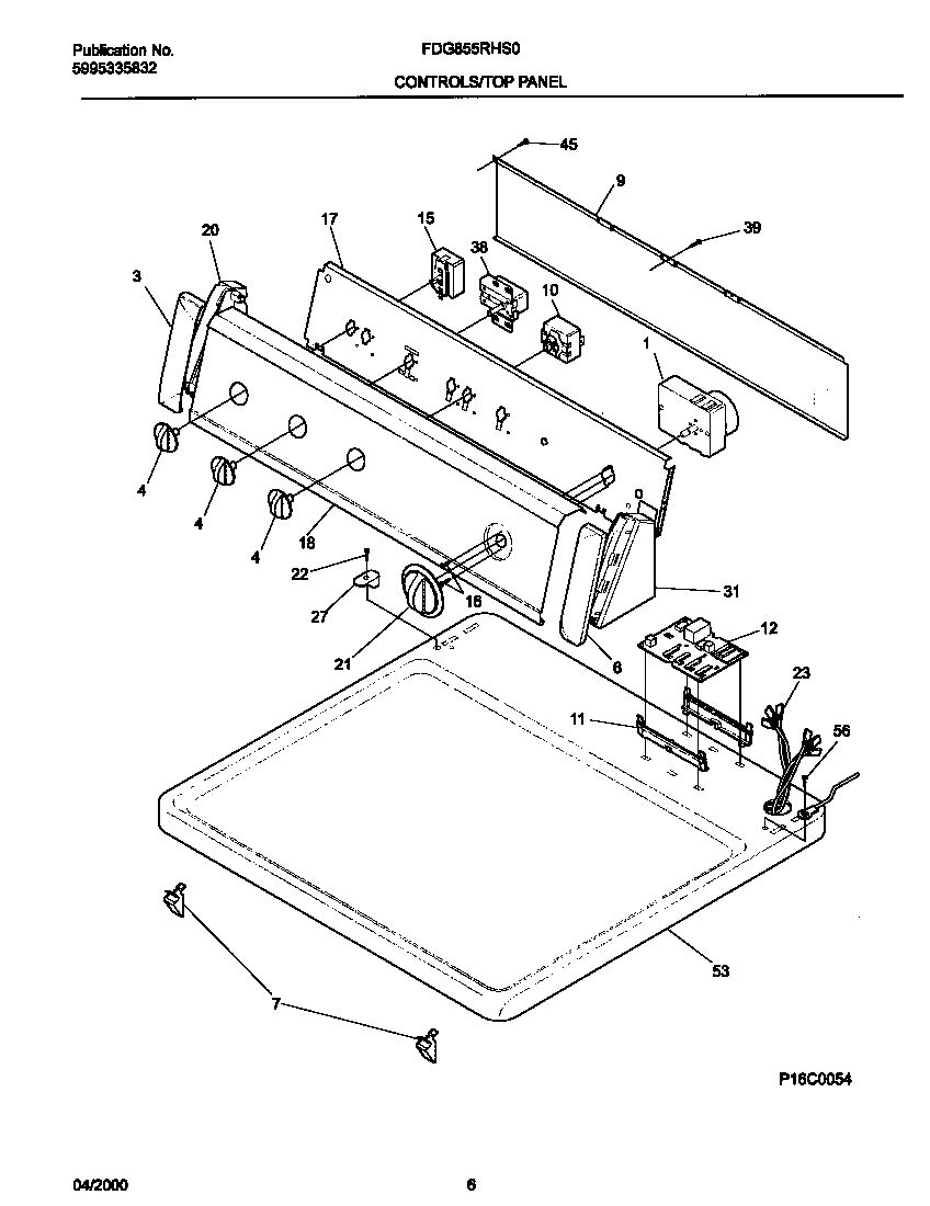 P16C0054 CONTROL PANEL