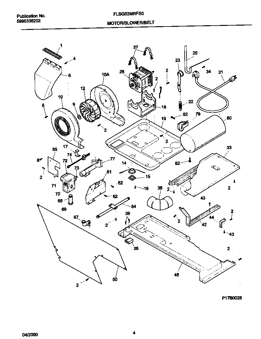 P17B0028 DRY MTR,BELT