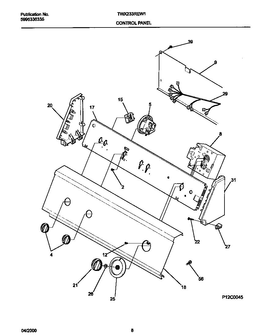 P12C0045 CONTROL PANEL