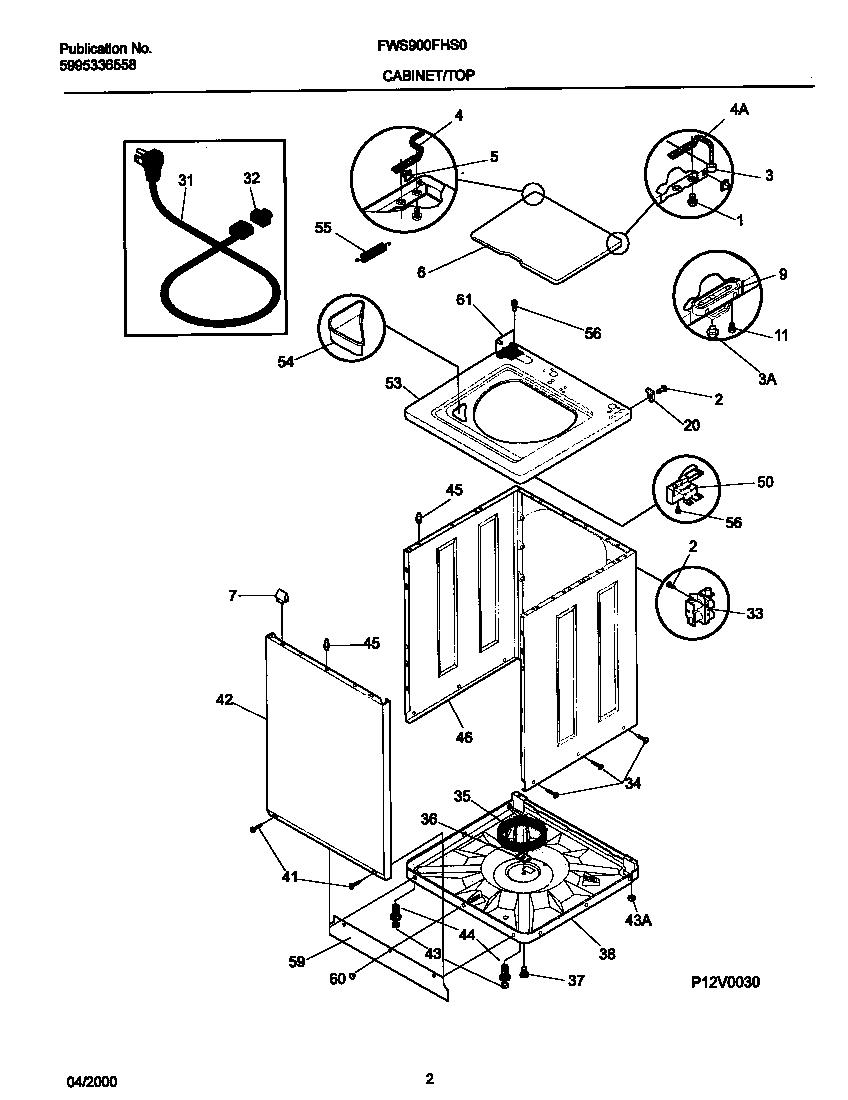 P12v0030 wshr cab,top