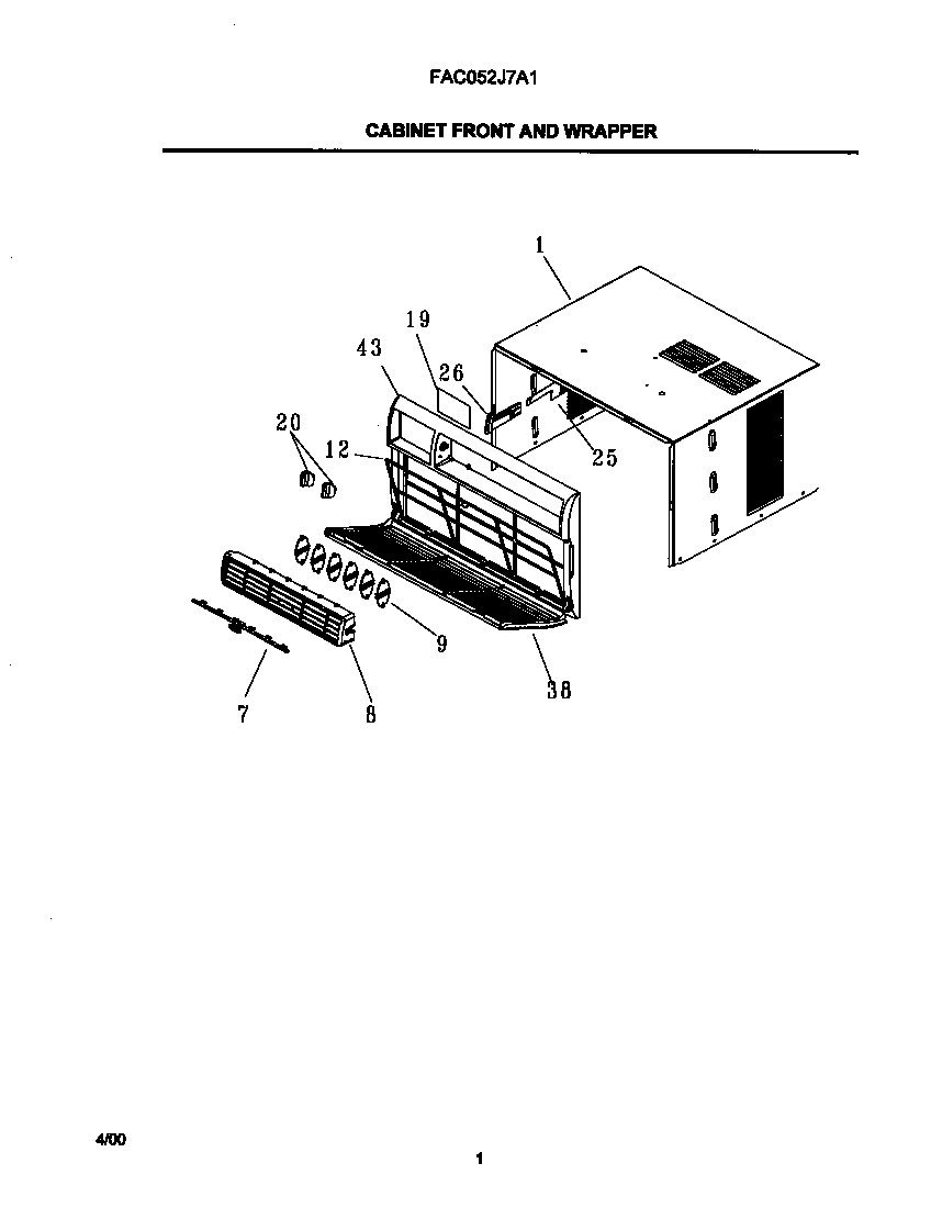 Cabinet front and wrapper