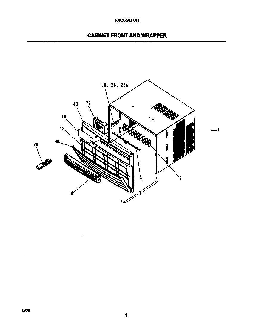 Cabinet front and wrapper