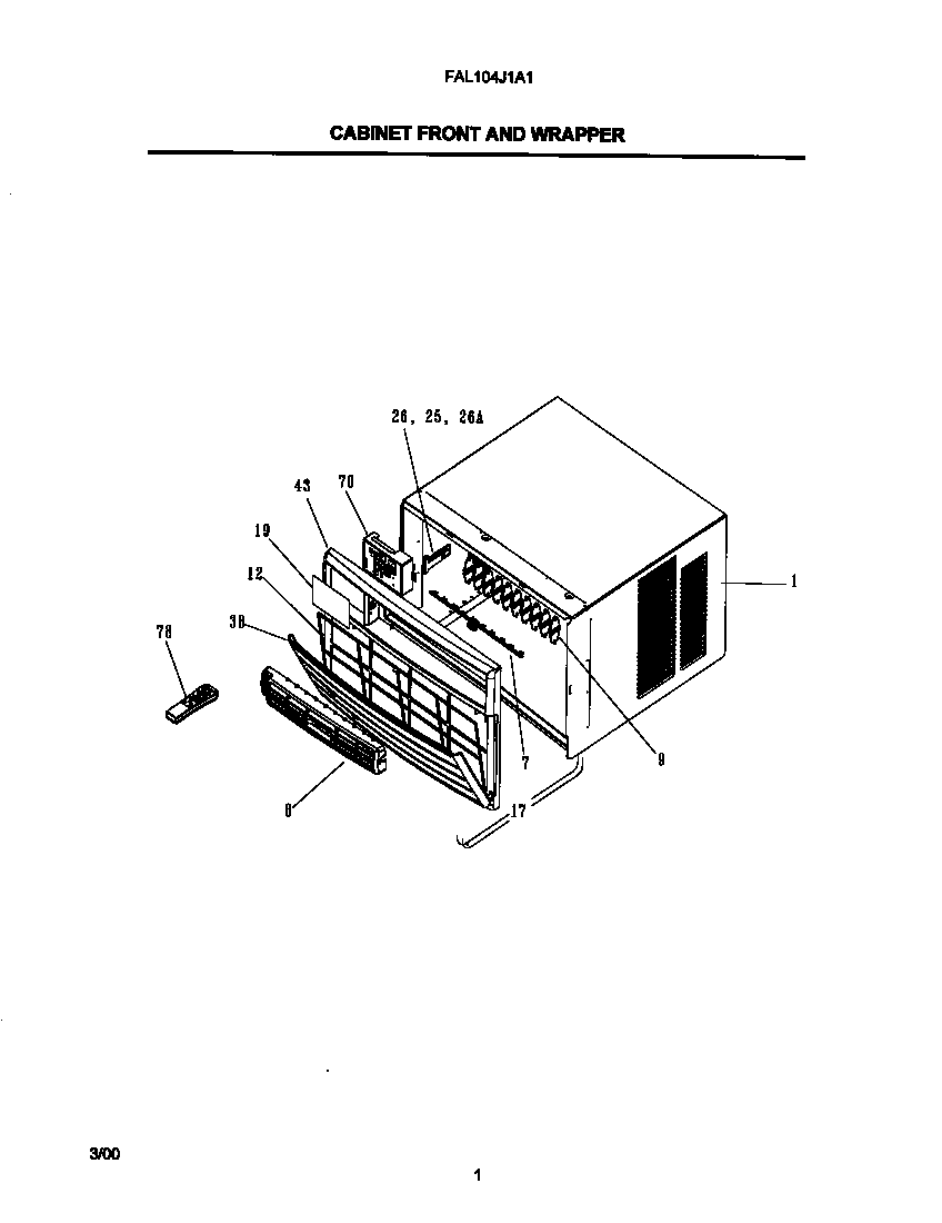 Cabinet front and wrapper