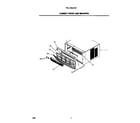 Frigidaire FAL123J1A1 cabinet front and wrapper diagram