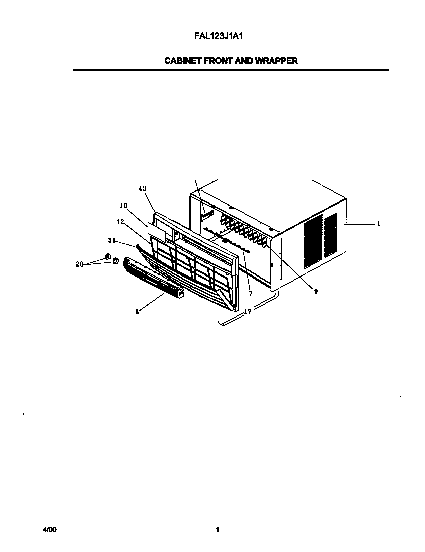 Cabinet front and wrapper