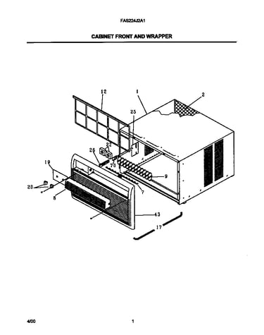 Cabinet front and wrapper