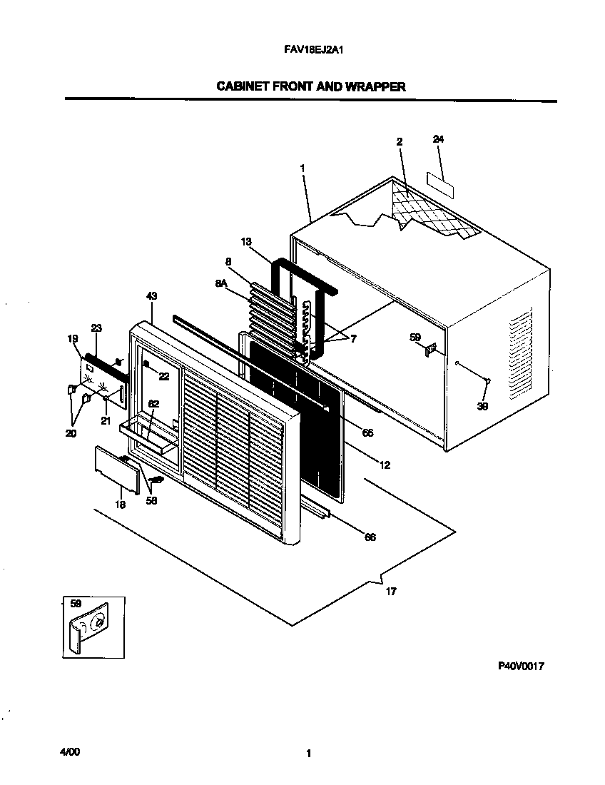Cabinet front and wrapper