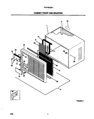 Cabinet front and wrapper