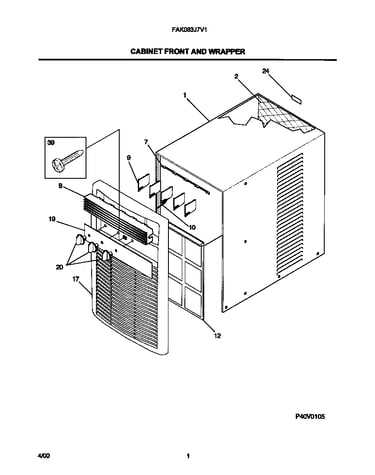 Cabinet front and wrapper