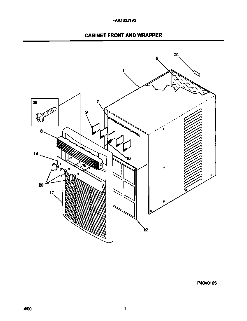 Cabinet front and wrapper