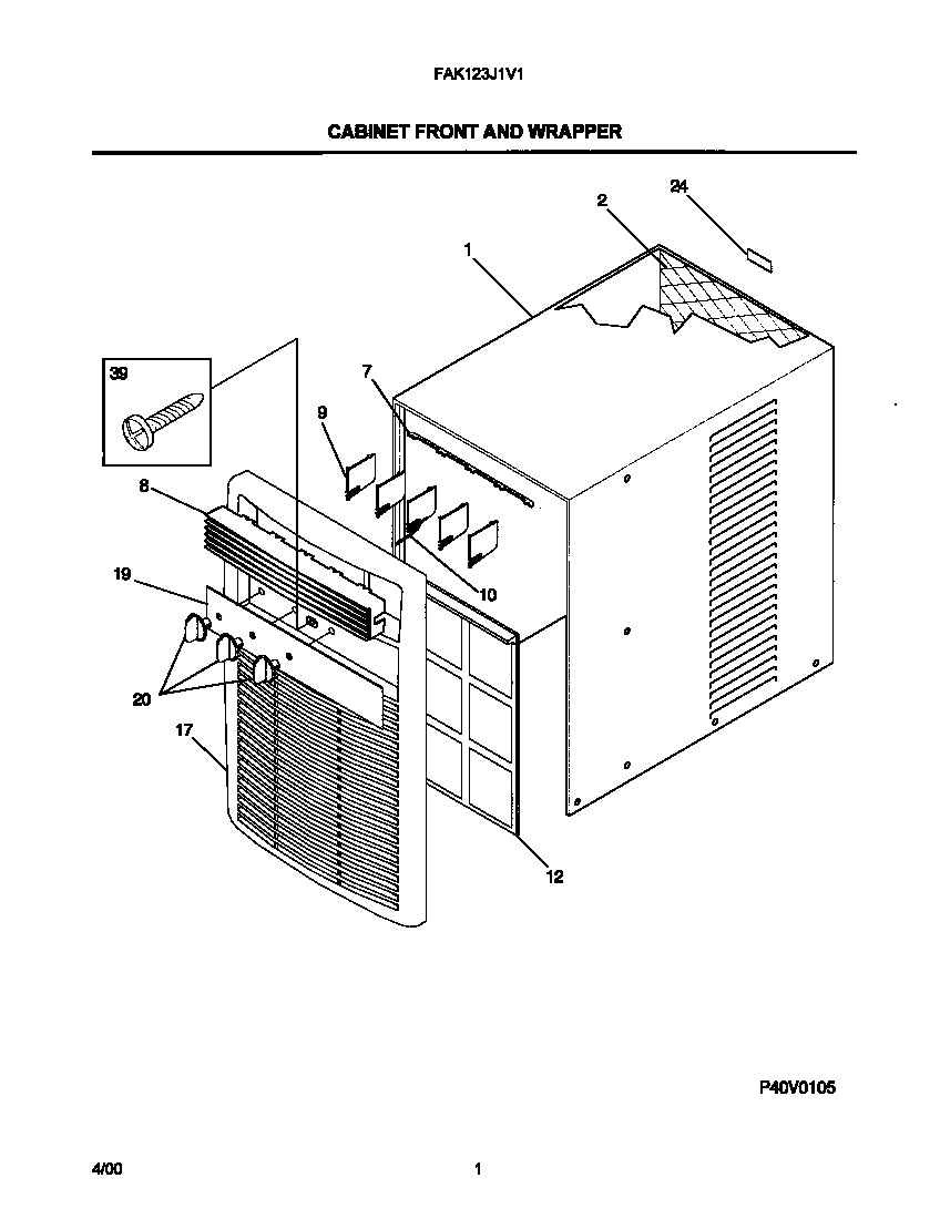 Cabinet front and wrapper