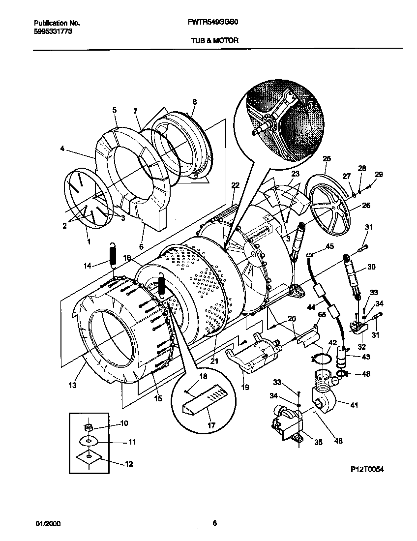 Tub and motor