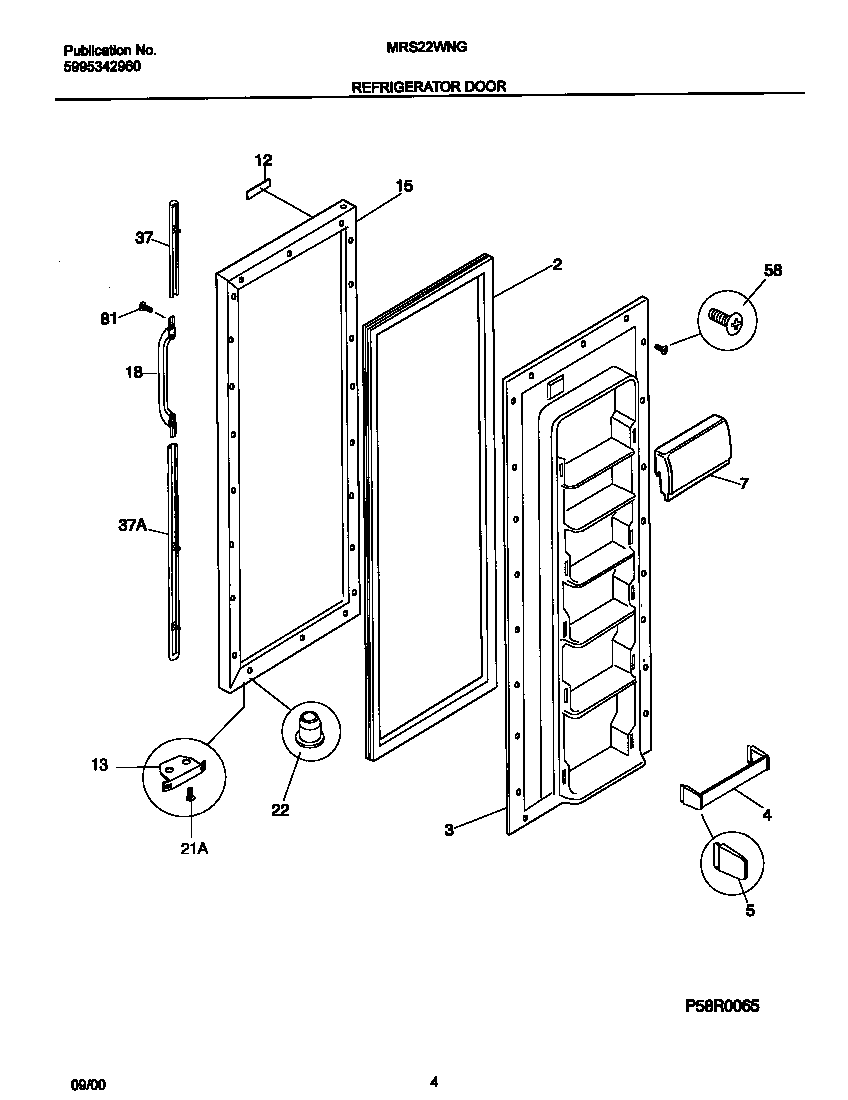 Refrigerator door