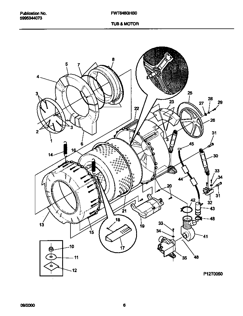Wshr tub,motor