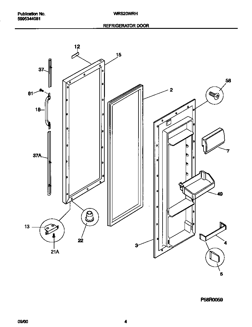 Refrigerator door