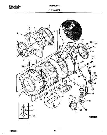 Wshr tub,motor