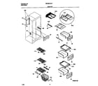 Universal/Multiflex (Frigidaire) MRS26LGJC1 shelves diagram