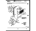 Frigidaire GTL175AH0 system and automatic defrost parts diagram