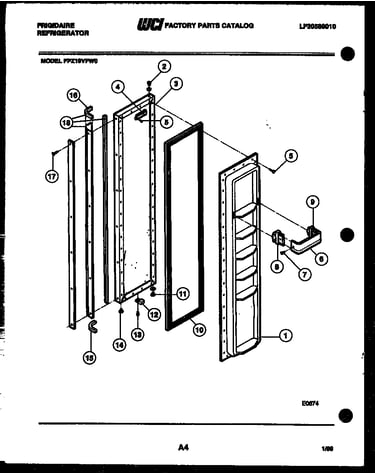 Freezer door parts