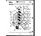 Frigidaire FPZ19VFA0 shelves and supports diagram