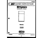 Frigidaire FPZ19TFW0 cover page diagram