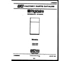 Frigidaire FPZ21TFW1 cover page diagram