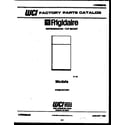Frigidaire FPES18TCW1 cover page diagram