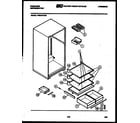 Frigidaire FPES18TCL1 shelves and supports diagram