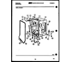 Frigidaire DW1805KW1 tub and frame parts diagram