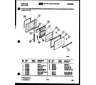 Frigidaire RG75BFB0 door parts diagram