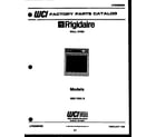 Frigidaire REG75WLB0 cover page-text only diagram